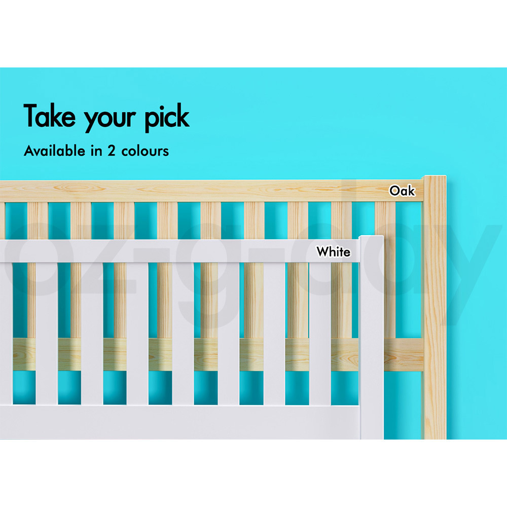 ALFORDSON Bed Frame Queen Double King Single Size Wooden Mattress Base White/Oak - Picture 106 of 864
