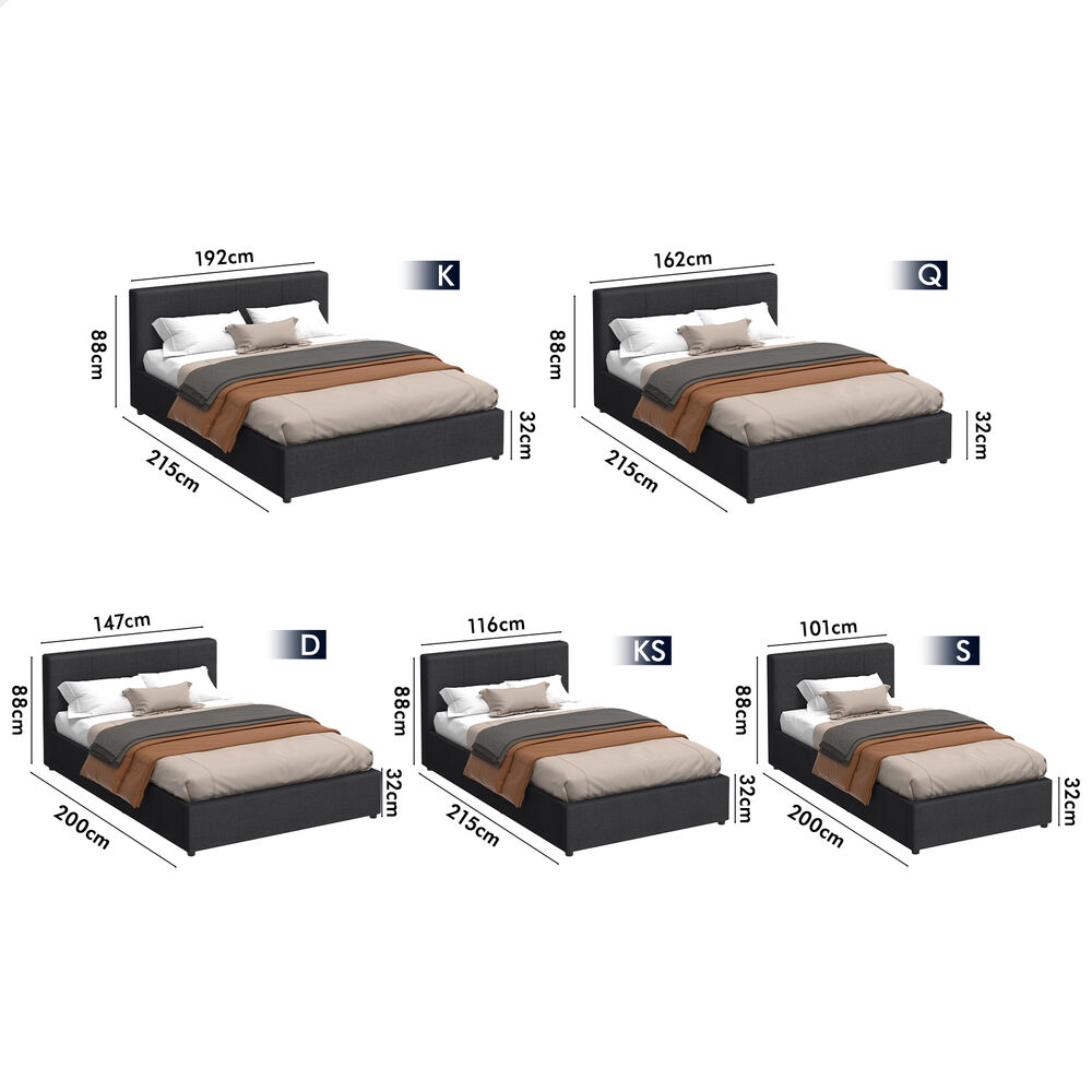 ALFORDSON Bed Frame Queen Double King Single Gas Lift Storage Mattress Base - Picture 208 of 306