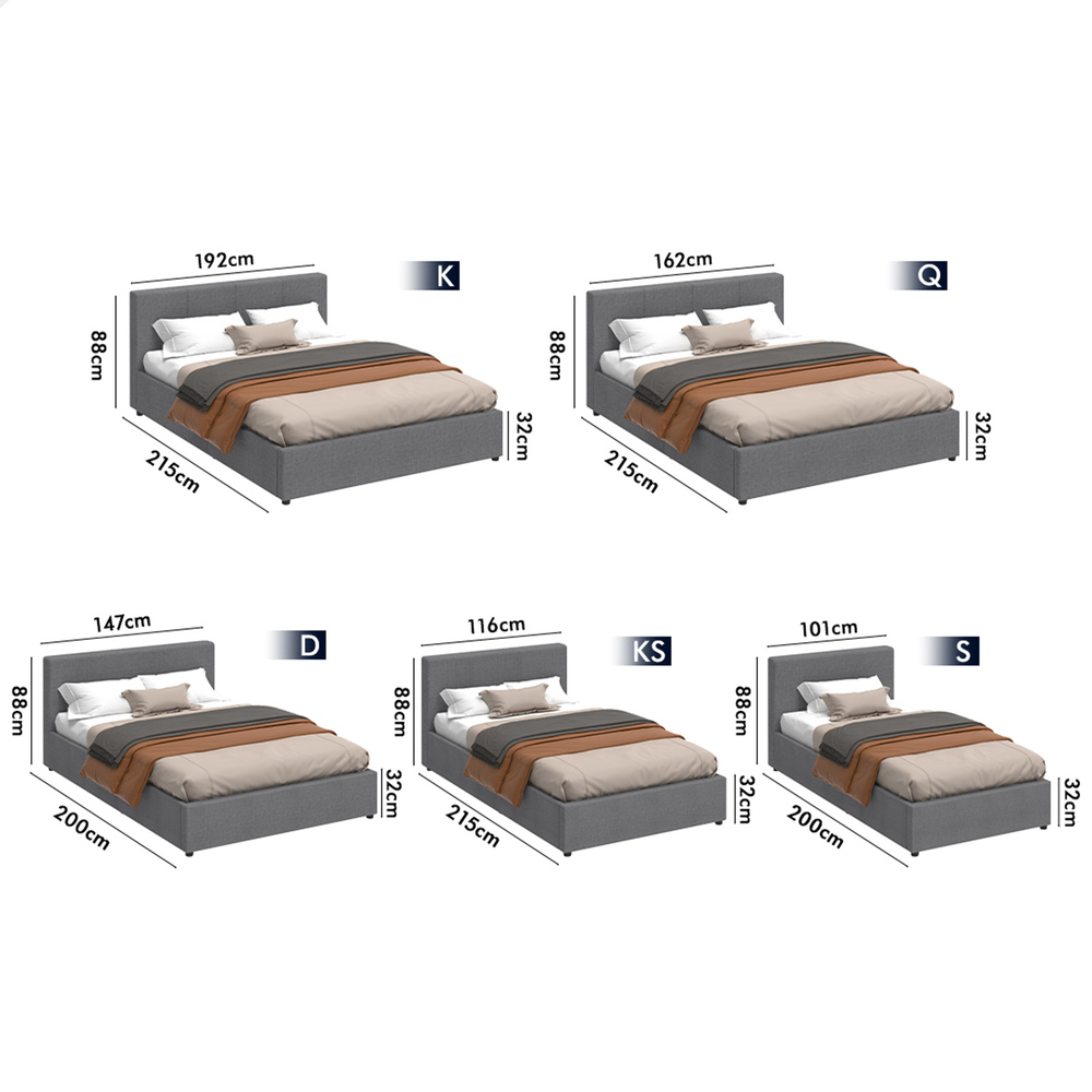 ALFORDSON Bed Frame Queen Double King Single Gas Lift Storage Mattress Base - Picture 220 of 306
