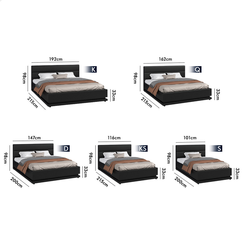 ALFORDSON Bed Frame Queen Double King Single RGB LED Gas Lift Storage Base - Picture 227 of 301