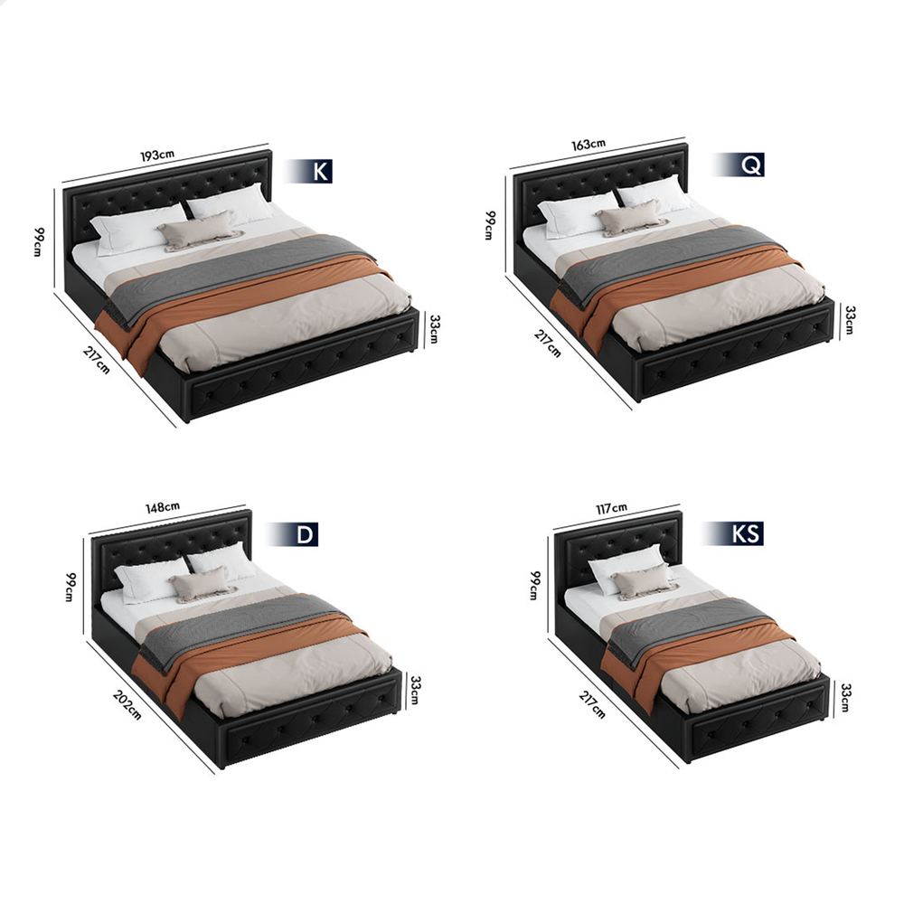 ALFORDSON Bed Frame Queen Double King Single Full Size Gas Lift Storage Base - Picture 83 of 193
