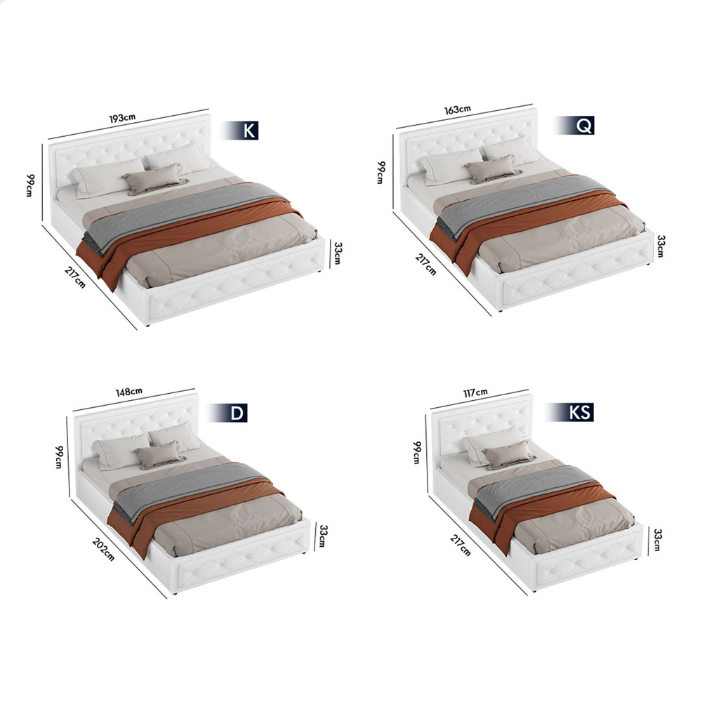 ALFORDSON Bed Frame Queen Double King Single Full Size Gas Lift Storage Base - Picture 107 of 193