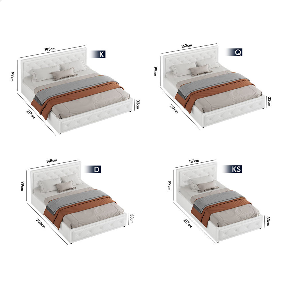 ALFORDSON Bed Frame Queen Double King Single Full Size Gas Lift Storage Base - Picture 143 of 193