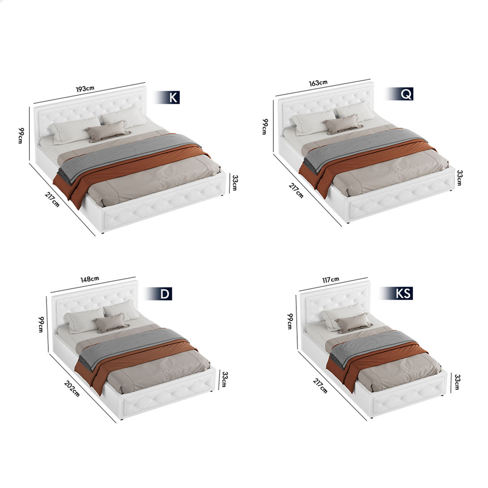 ALFORDSON Bed Frame Queen Double King Single Full Size Gas Lift Storage Base - Picture 155 of 193