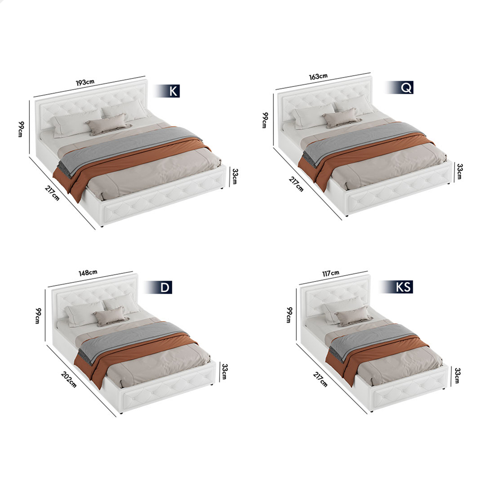 ALFORDSON Bed Frame Queen Double King Single Full Size Gas Lift Storage Base - Picture 191 of 193