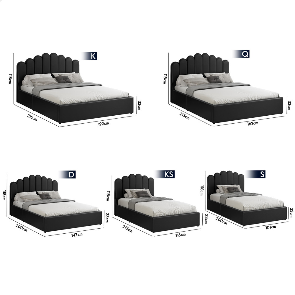 ALFORDSON Bed Frame Queen Double King Single Gas Lift Storage Leather Boucle - Picture 87 of 244
