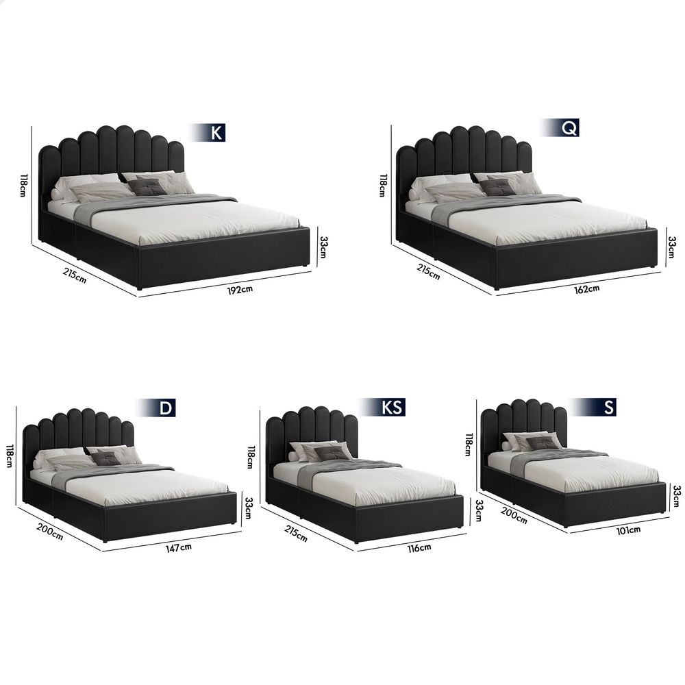 ALFORDSON Bed Frame Queen Double King Single Gas Lift Storage Leather Boucle - Picture 135 of 244