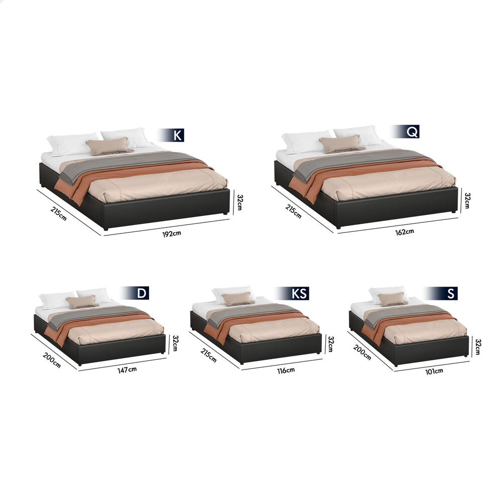 ALFORDSON Bed Frame Queen Double King Single Gas Lift Storage Fabric Boucle - Picture 203 of 361