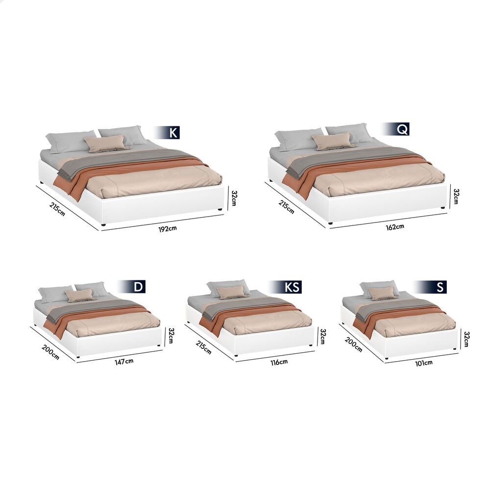 ALFORDSON Bed Frame Queen Double King Single Gas Lift Storage Fabric Boucle - Picture 215 of 361
