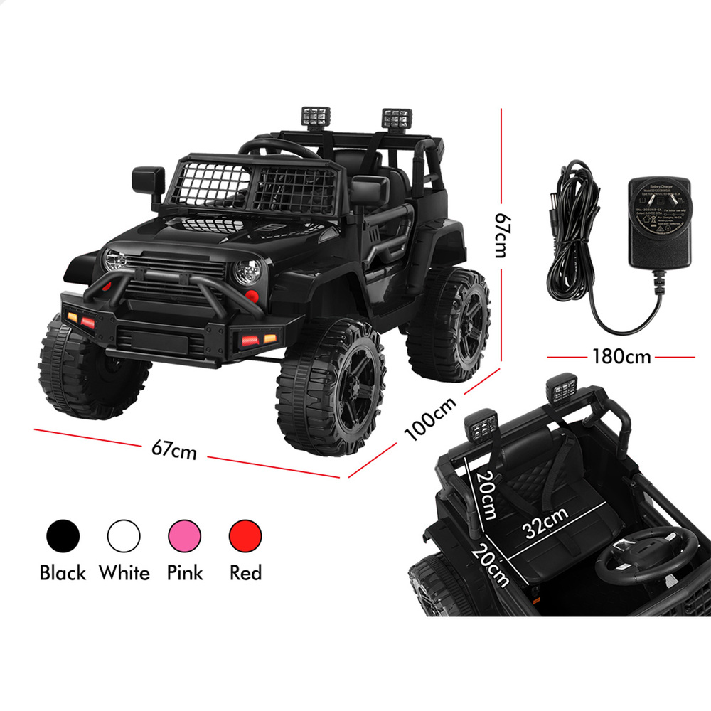 ALFORDSON Kids Ride On Car Toy Jeep Electric 12V 70W Motors R/C LED Lights MP3 - Picture 11 of 49