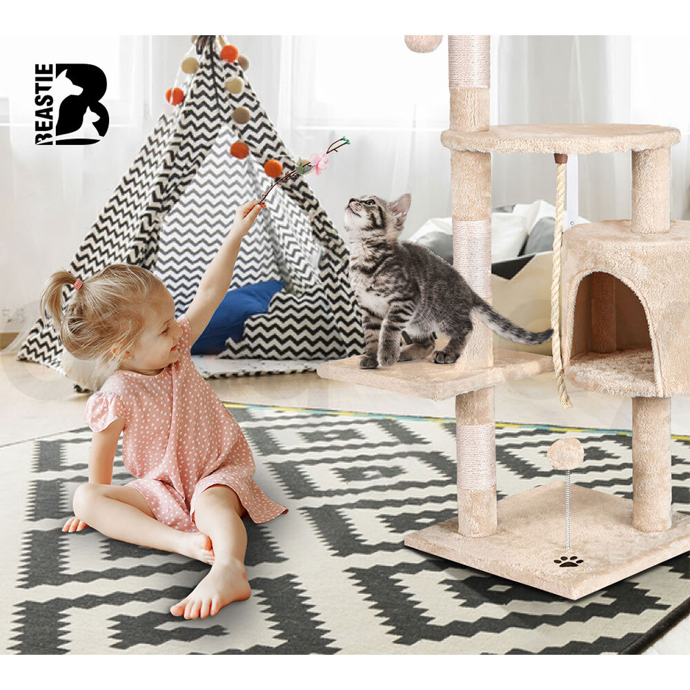 BEASTIE Cat Tree Scratching Post Scratcher Tower Condo House Furniture Bed Stand - Picture 78 of 474