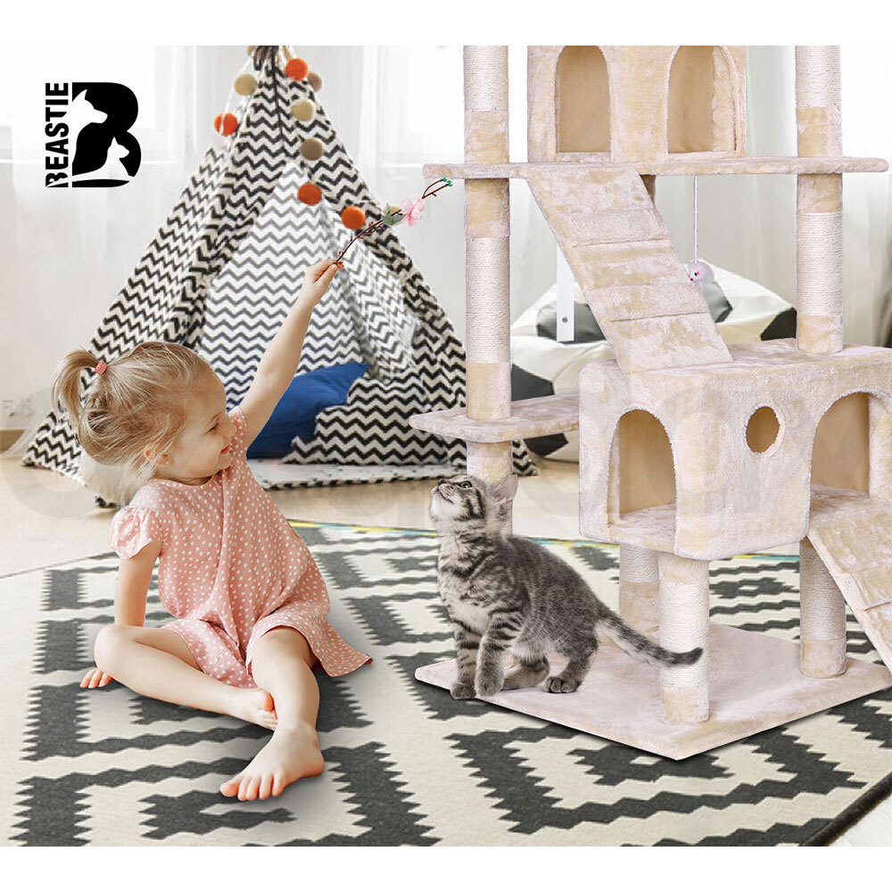 BEASTIE Cat Tree Scratching Post Scratcher Tower Condo House Furniture Bed Stand - Picture 285 of 474