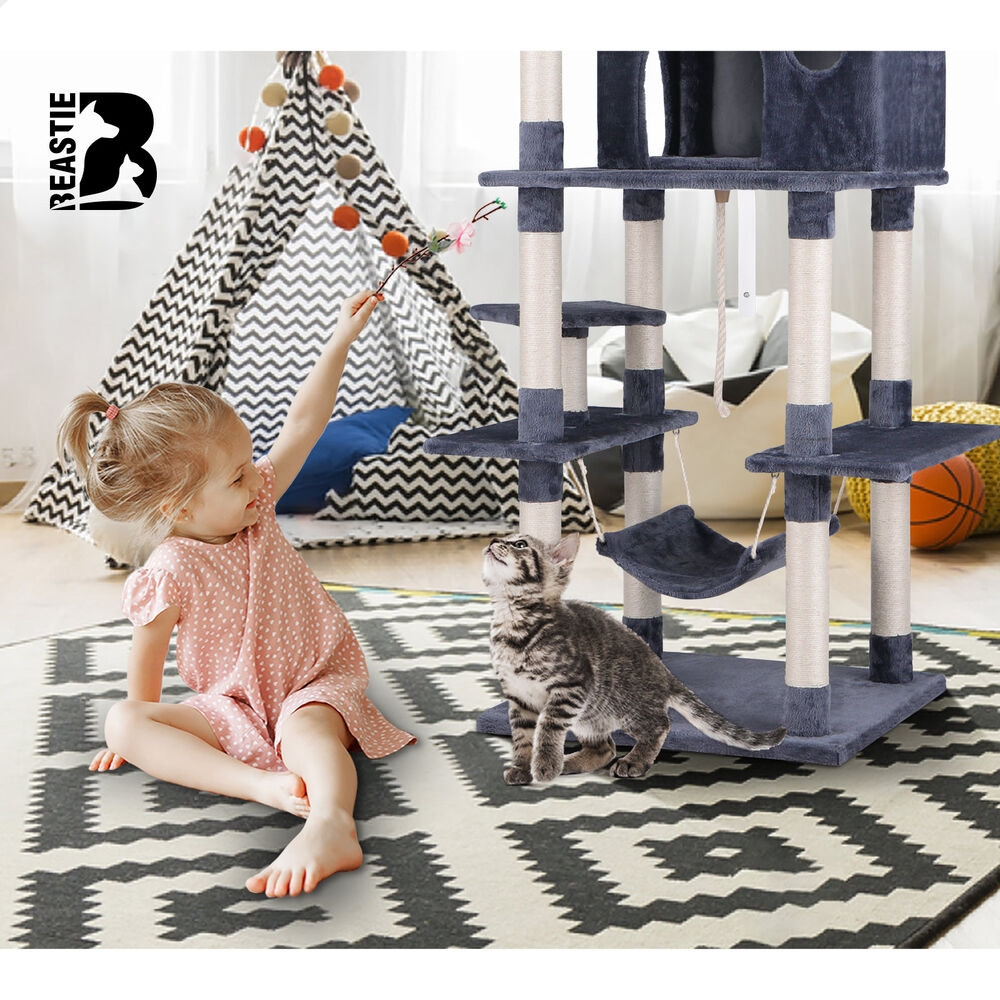 BEASTIE Cat Tree Scratching Post Scratcher Tower Condo House Furniture Bed Stand - Picture 318 of 474