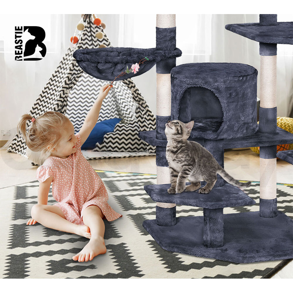 BEASTIE Cat Tree Scratching Post Scratcher Tower Condo House Furniture Bed Stand - Picture 351 of 474