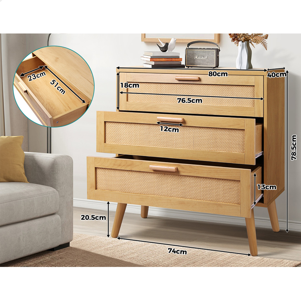 ALFORDSON Chest of Drawers Hamptons Storage Cabinet Dresser Tallboy Buffet - Picture 128 of 154
