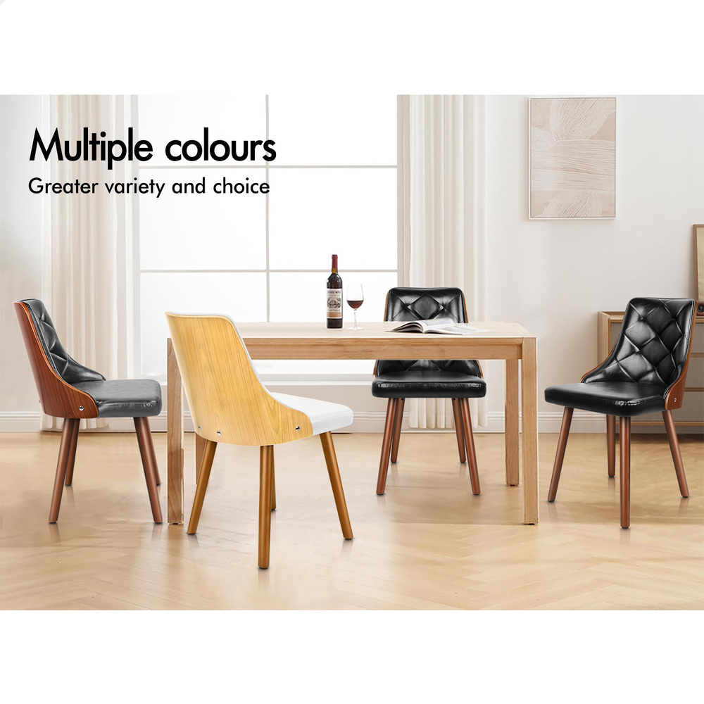 ALFORDSON Dining Chairs Kitchen Swivel PU Leather Sherpa Velvet Wooden x1/x2/x4 - Picture 74 of 592