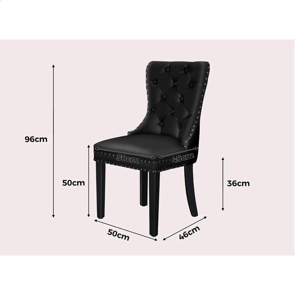 ALFORDSON 2x/4x Dining Chair Kitchen Padded Diamond Tufted Velvet Leather Fabric - Picture 12 of 114
