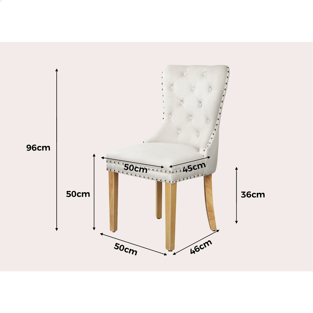 ALFORDSON 2x/4x Dining Chair Kitchen Padded Diamond Tufted Velvet Leather Fabric - Picture 52 of 114