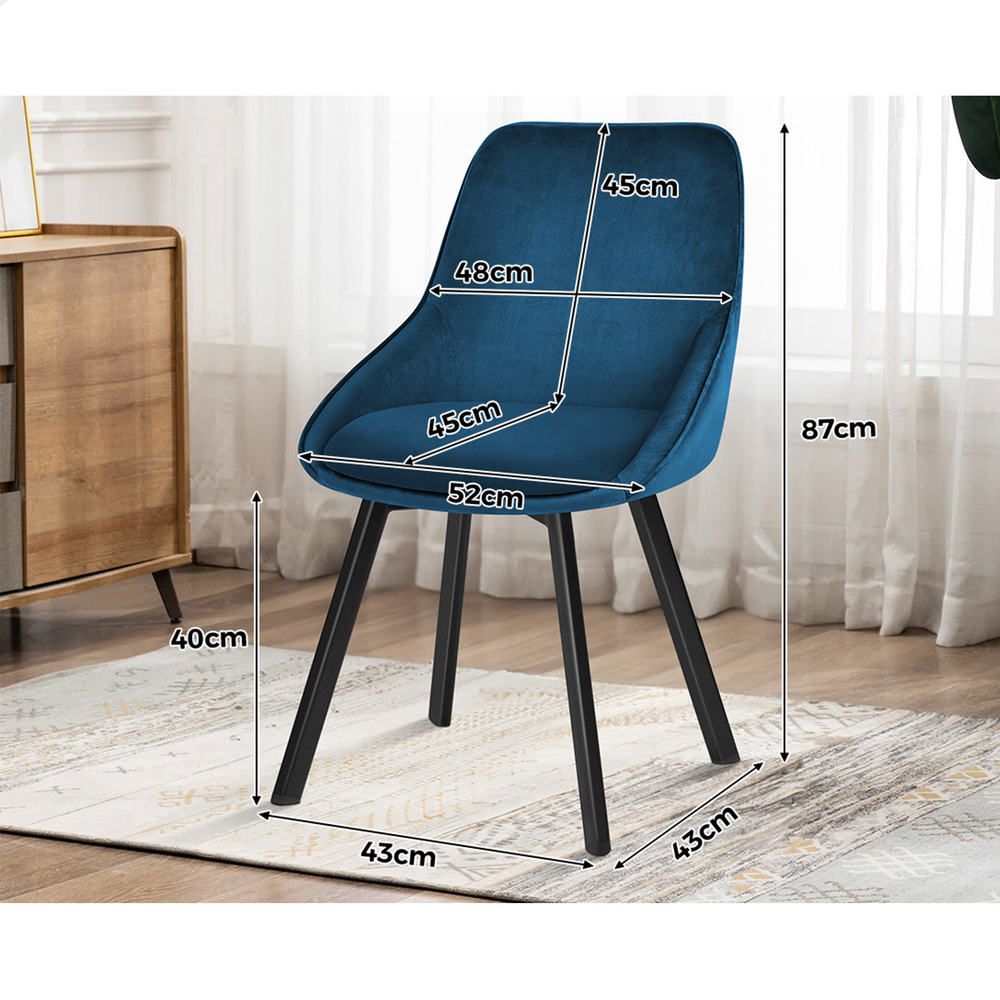 ALFORDSON Dining Chairs Kitchen Swivel PU Leather Sherpa Velvet Wooden x1/x2/x4 - Picture 390 of 592