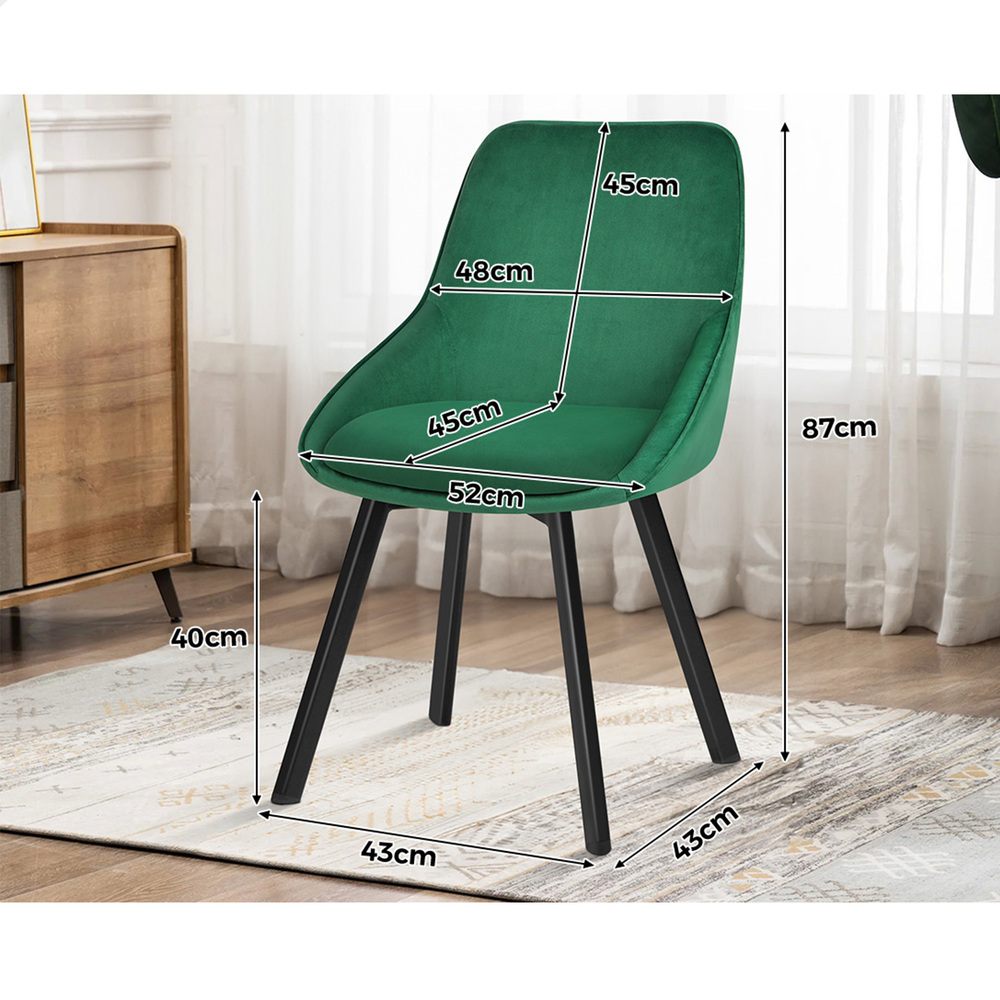 ALFORDSON Dining Chairs Kitchen Swivel PU Leather Sherpa Velvet Wooden x1/x2/x4 - Picture 402 of 592