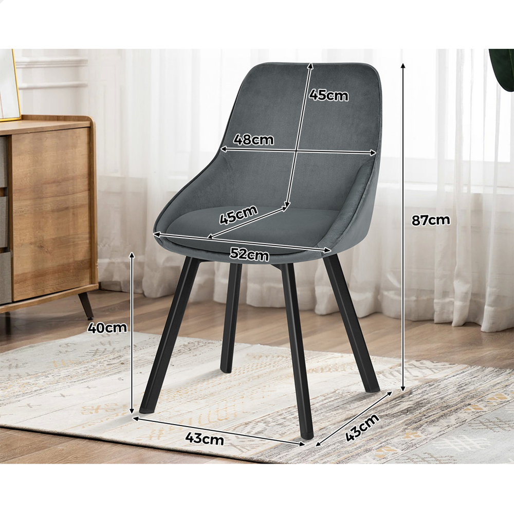 ALFORDSON Dining Chairs Kitchen Swivel PU Leather Sherpa Velvet Wooden x1/x2/x4 - Picture 414 of 592