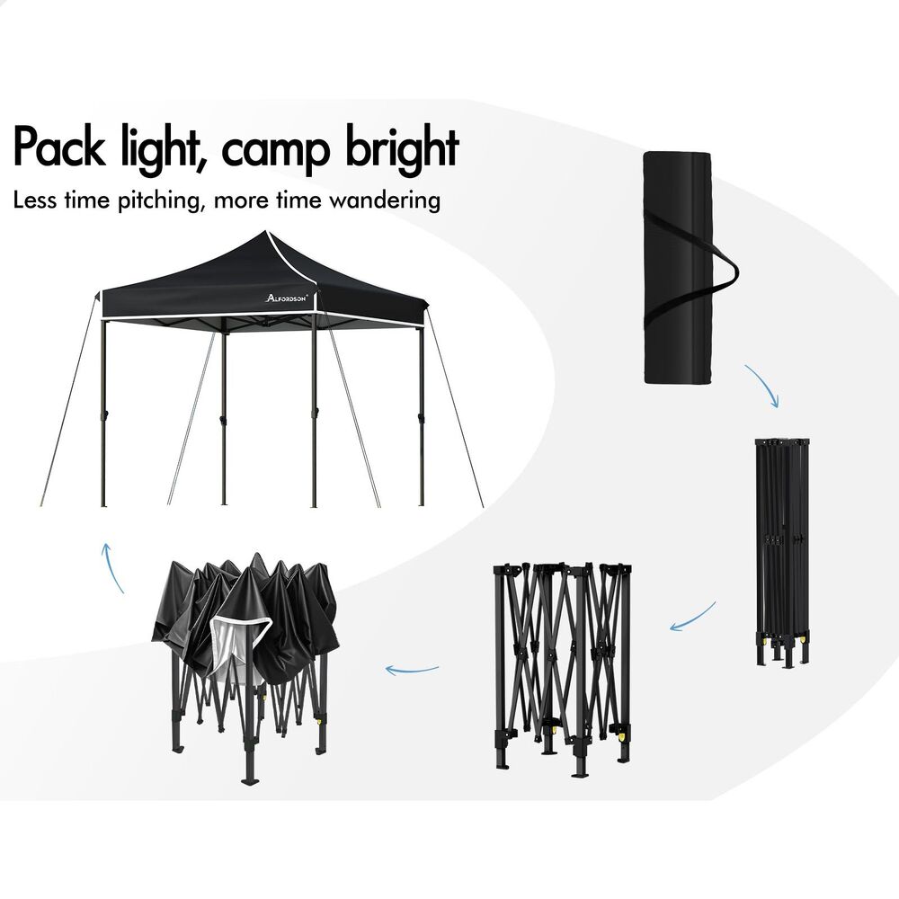 ALFORDSON Gazebo 3x3m Pop Up PE Mesh Marquee Outdoor Folding Tent Wedding Canopy - Picture 38 of 160