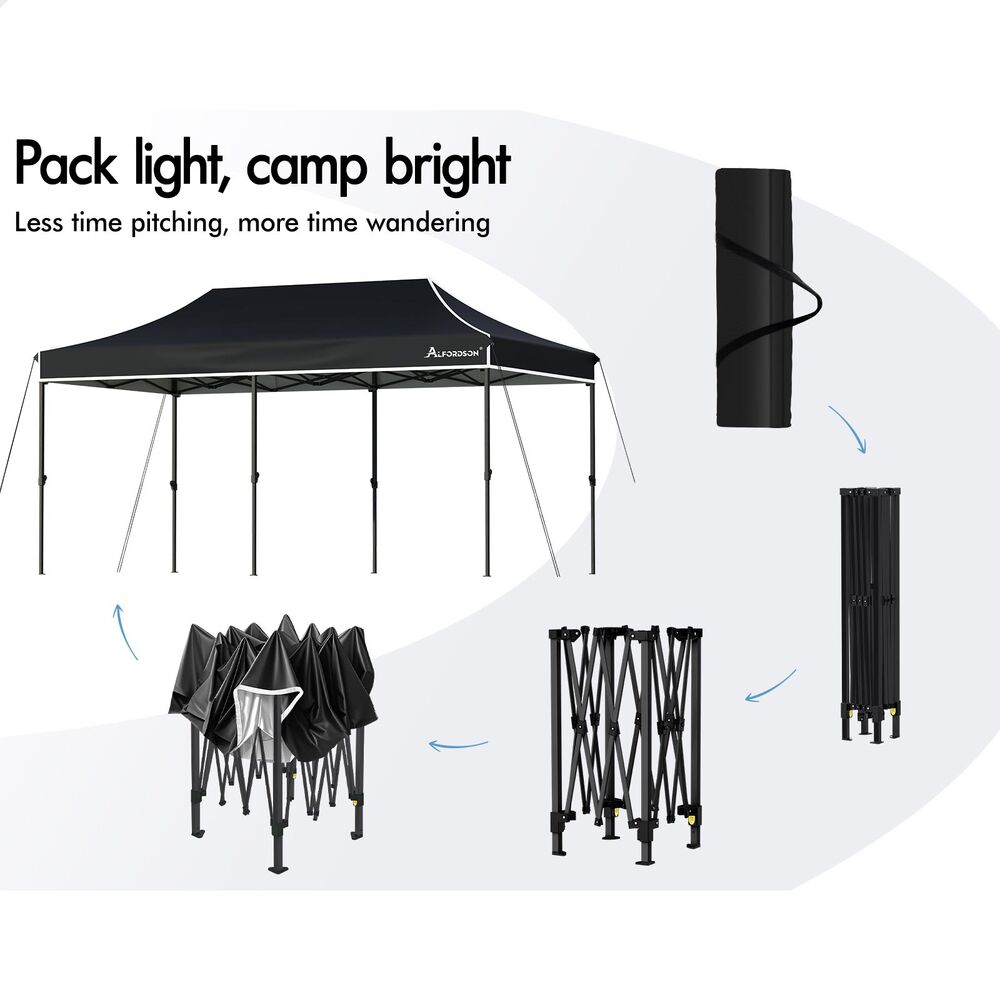 ALFORDSON Gazebo Pop Up Marquee Outdoor Folding Tent Canopy 3x3m 3x4.5m 3x6m - Picture 109 of 291