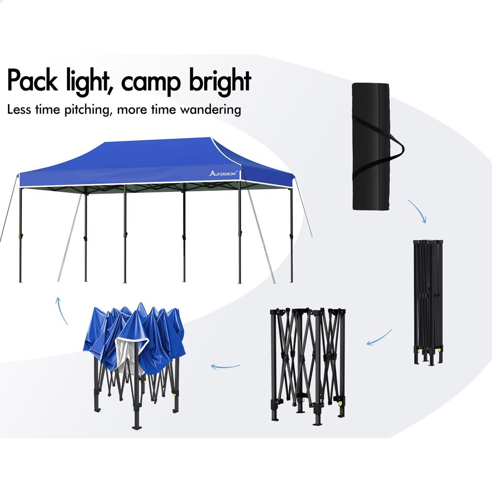 ALFORDSON Gazebo Pop Up Marquee Outdoor Folding Tent Canopy 3x3m 3x4.5m 3x6m - Picture 121 of 291