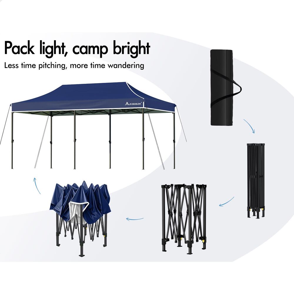 ALFORDSON Gazebo Pop Up Marquee Outdoor Folding Tent Canopy 3x3m 3x4.5m 3x6m - Picture 133 of 291