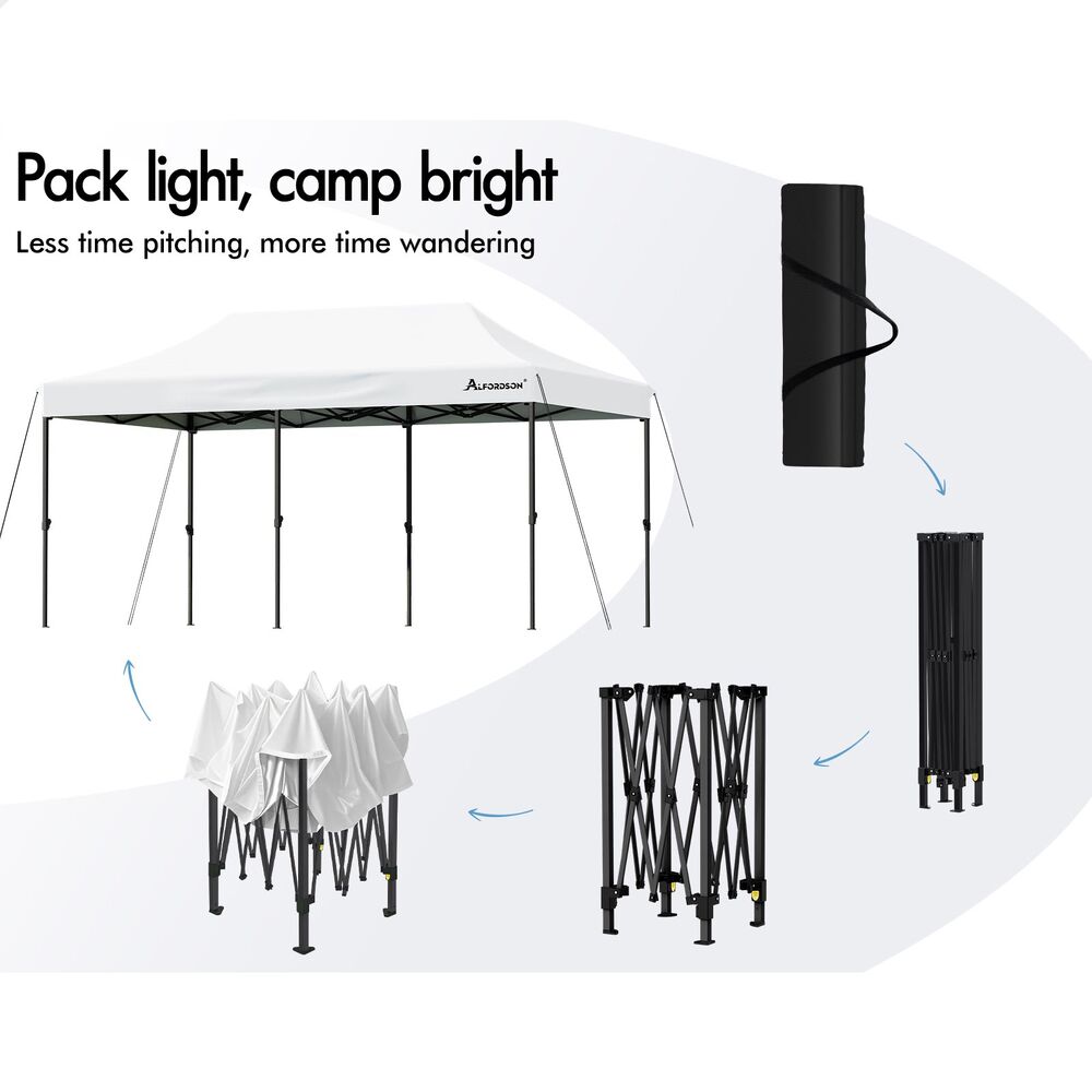 ALFORDSON Gazebo Pop Up Marquee Outdoor Folding Tent Canopy 3x3m 3x4.5m 3x6m - Picture 145 of 291