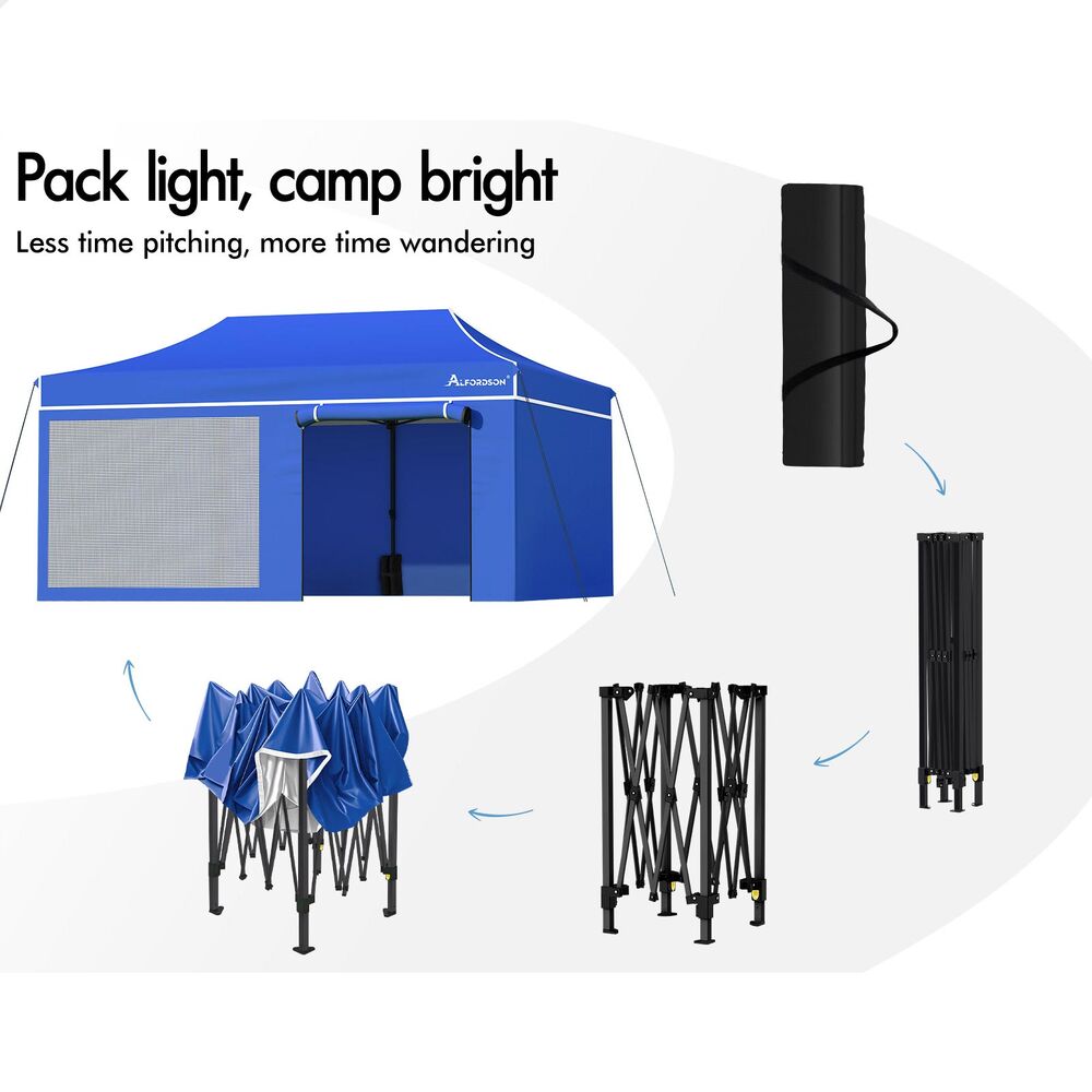ALFORDSON Gazebo Pop Up Marquee Outdoor Folding Tent Canopy 3x3m 3x4.5m 3x6m - Picture 265 of 291