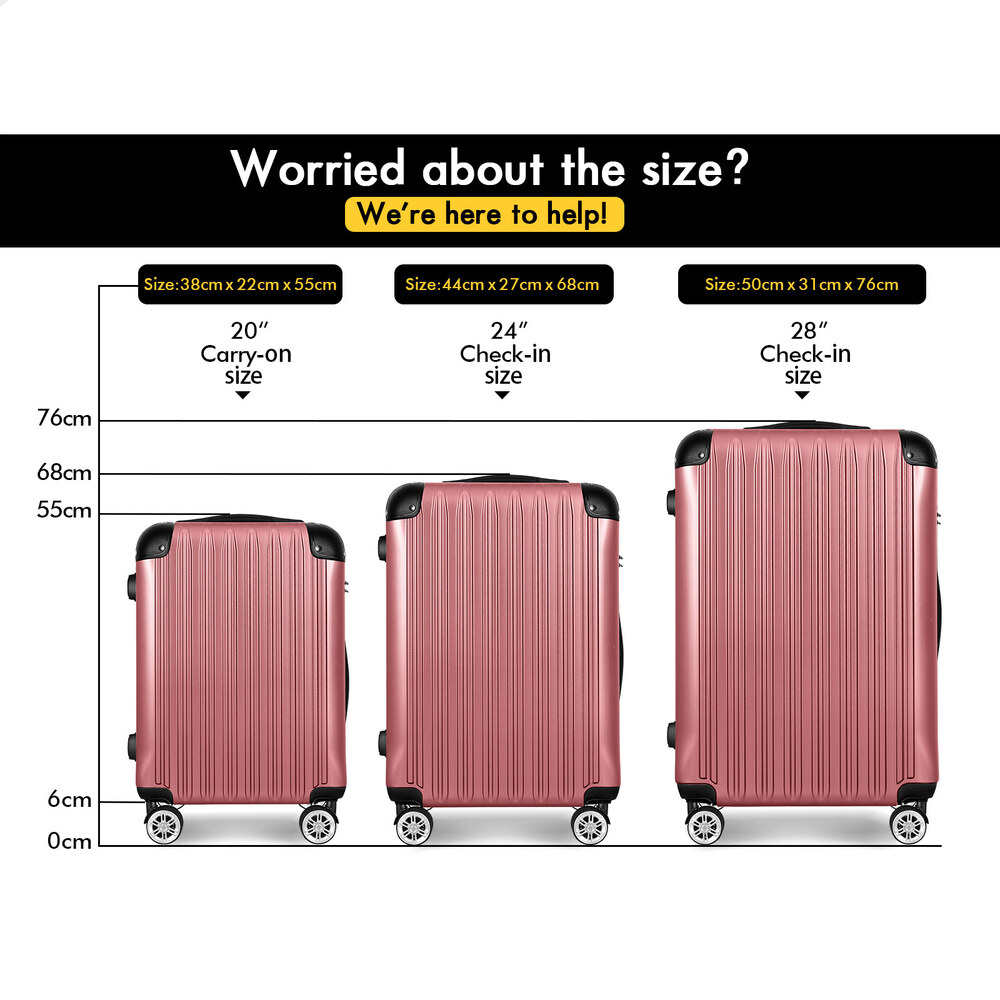 ALFORDSON Luggage 3PCS Set Suitcase Travel Trolley TSA Carry on Hard Case - Picture 120 of 254