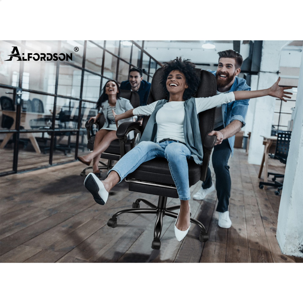 ALFORDSON Office Chair Mesh Executive Gaming Seat Leather Fabric Racing Tilt - Picture 82 of 1,188