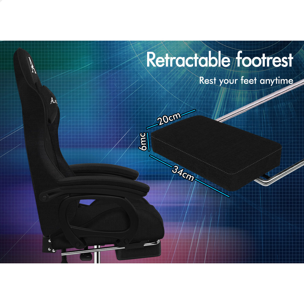ALFORDSON Gaming Office Chair Massage Racing 12 RGB LED Computer Work Seat - Picture 182 of 267