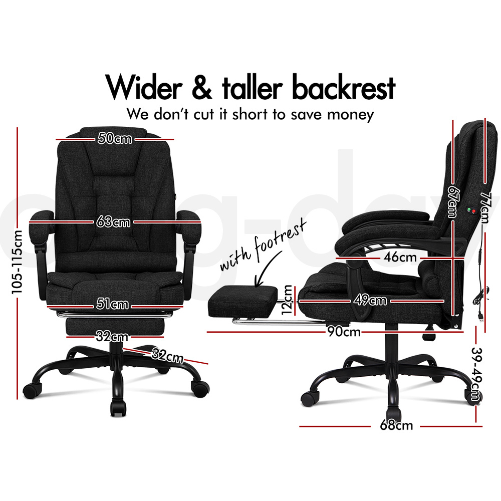 ALFORDSON Office Chair Mesh Executive Gaming Seat Leather Fabric Racing Tilt - Picture 850 of 1,188