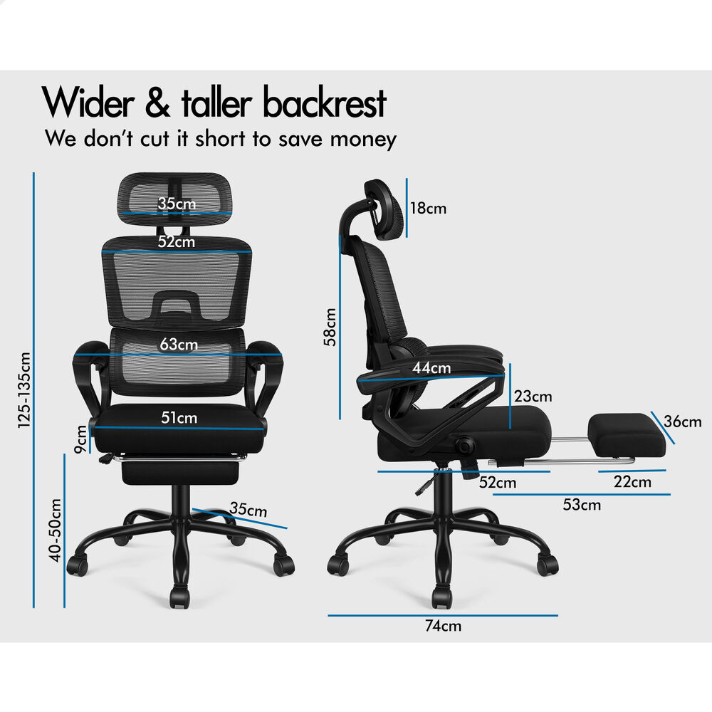 ALFORDSON Mesh Office Chair Executive Computer Fabric Seat Study Work Gaming - Picture 79 of 252
