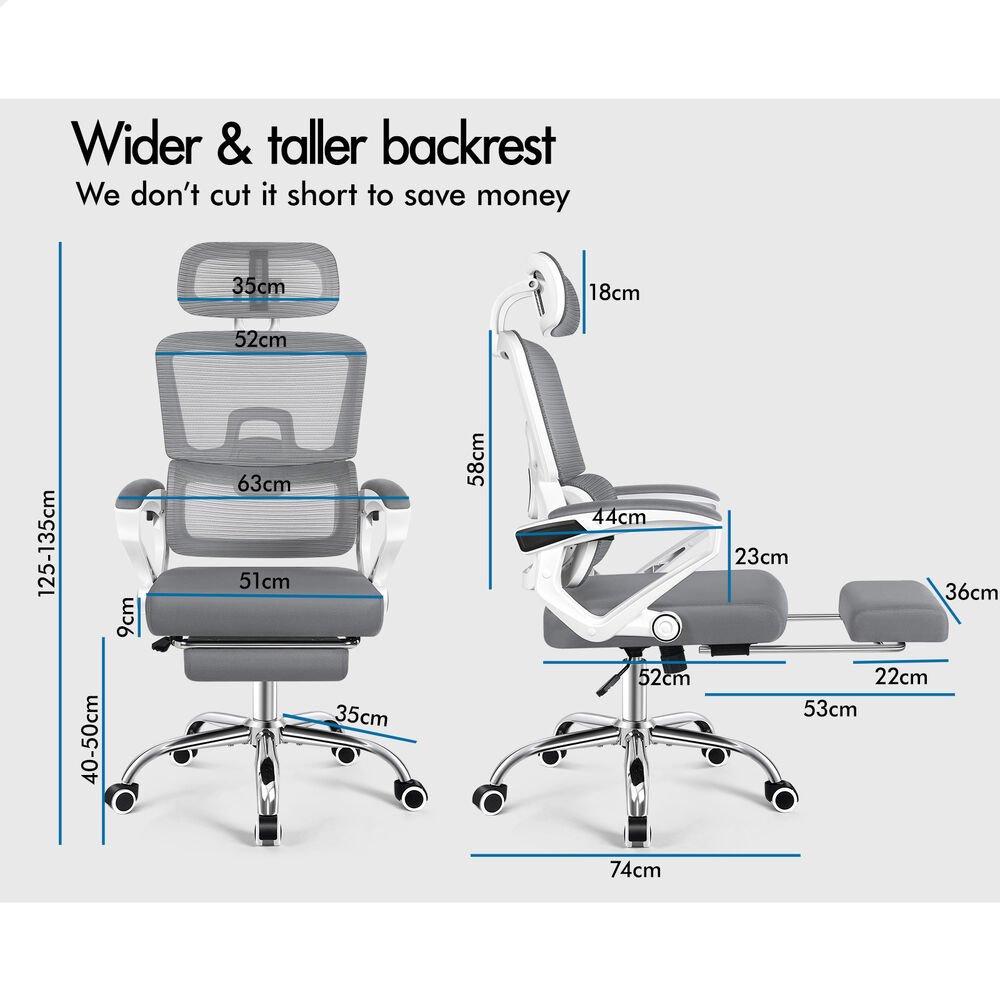 ALFORDSON Mesh Office Chair Executive Computer Fabric Seat Study Work Gaming - Picture 115 of 252