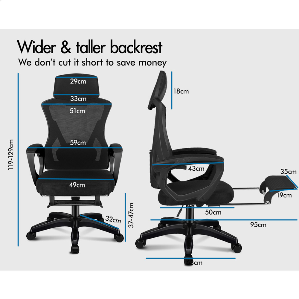 ALFORDSON Mesh Office Chair Executive Computer Fabric Seat Study Work Gaming - Picture 46 of 252