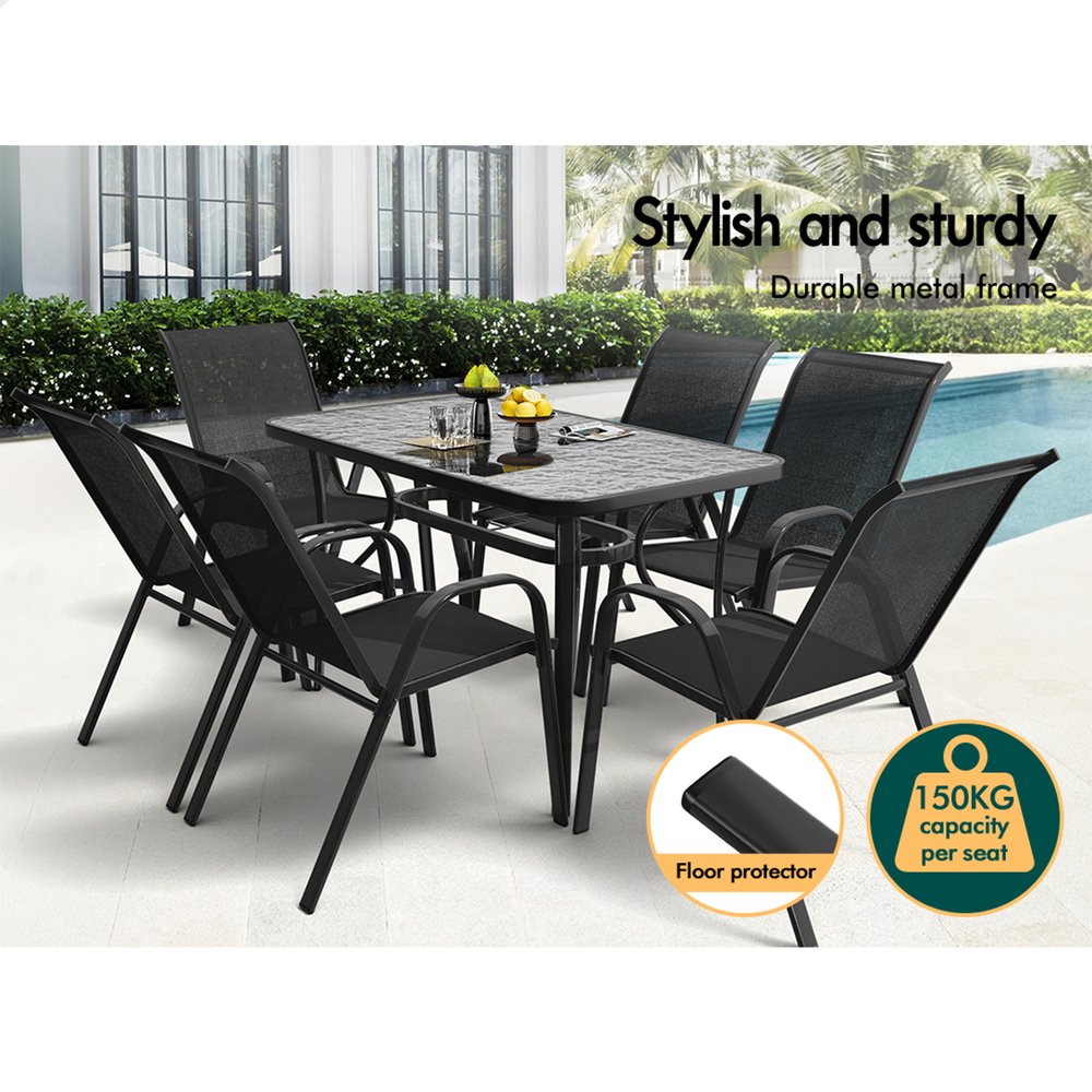 ALFORDSON Outdoor Dining Set Table and Chairs Patio Bistro Set Garden Furniture - Picture 22 of 228