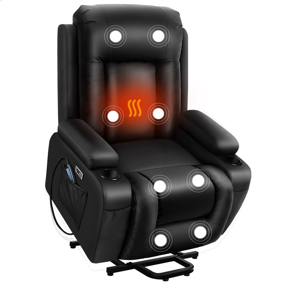 ALFORDSON Recliner Chair Armchair Power Lift Heated Massage Lounge Sofa Couch - Picture 12 of 72