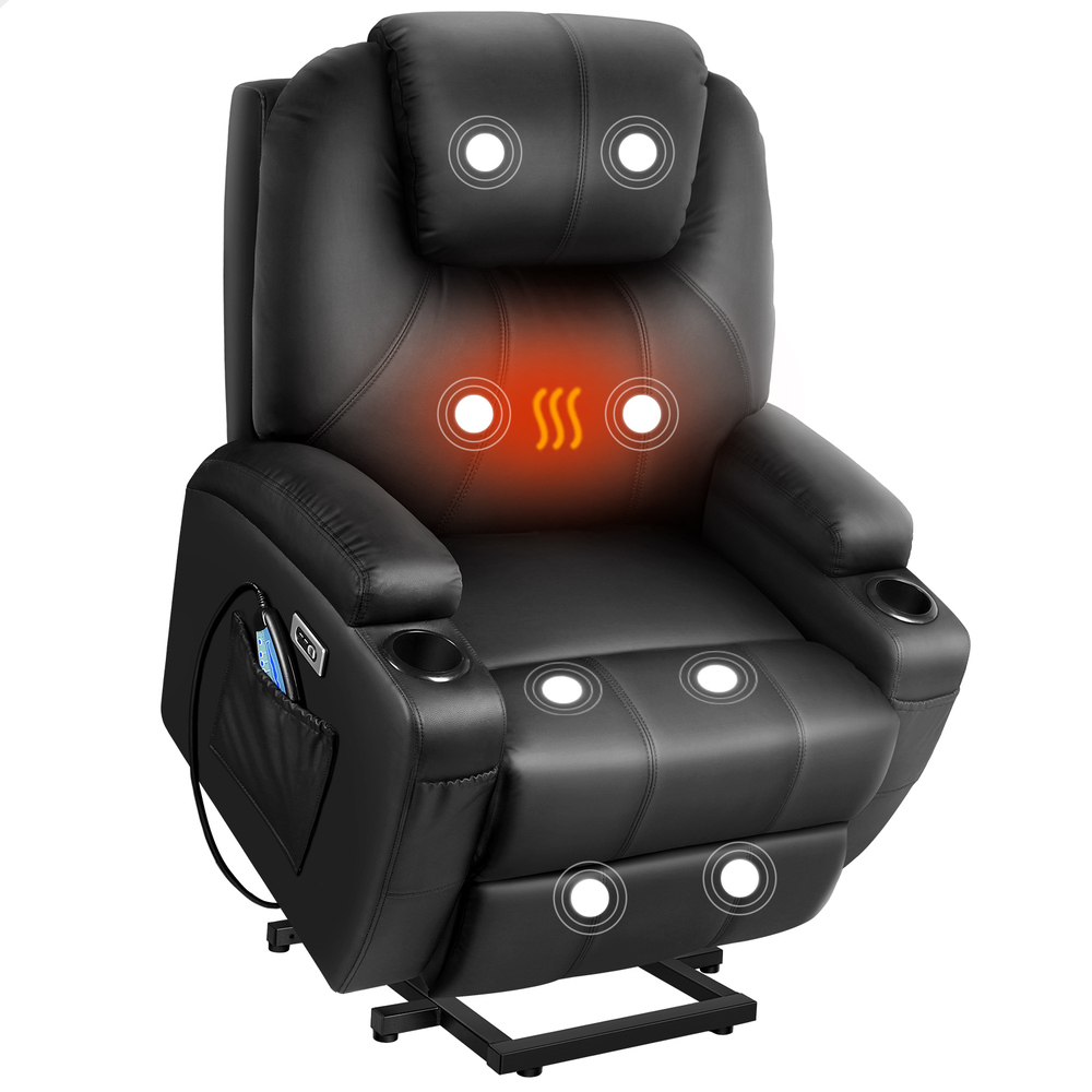 ALFORDSON Recliner Chair Armchair Power Lift Heated Massage Lounge Sofa Couch - Picture 32 of 72