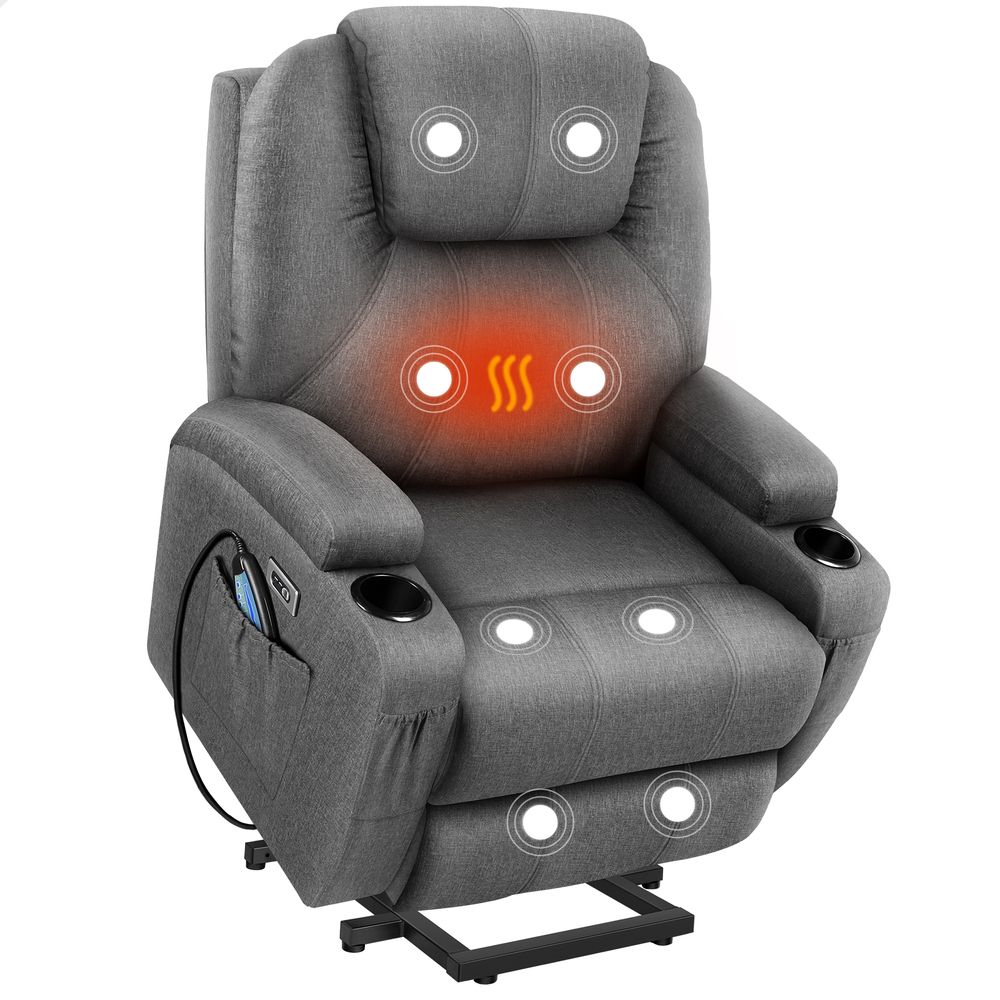 ALFORDSON Recliner Chair Armchair Power Lift Heated Massage Lounge Sofa Couch - Picture 42 of 72