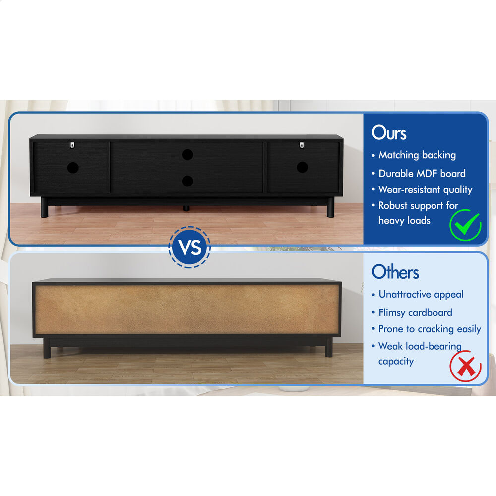 ALFORDSON Entertainment Unit TV Cabinet Stand 180cm Storage Shelves Doors - Picture 22 of 60