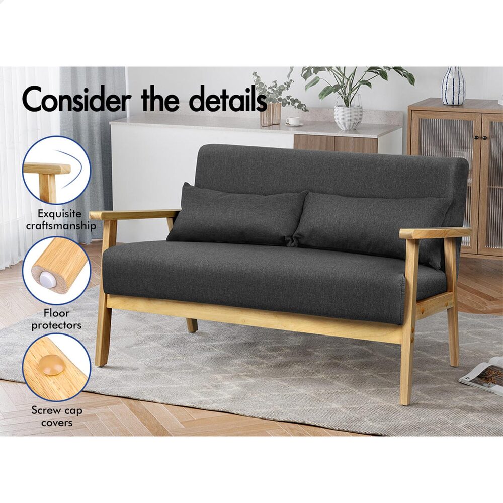 ALFORDSON Armchair Lounge Chair 1/2 Seater Sofa Accent Chair Fabric Loveseat - Picture 34 of 84