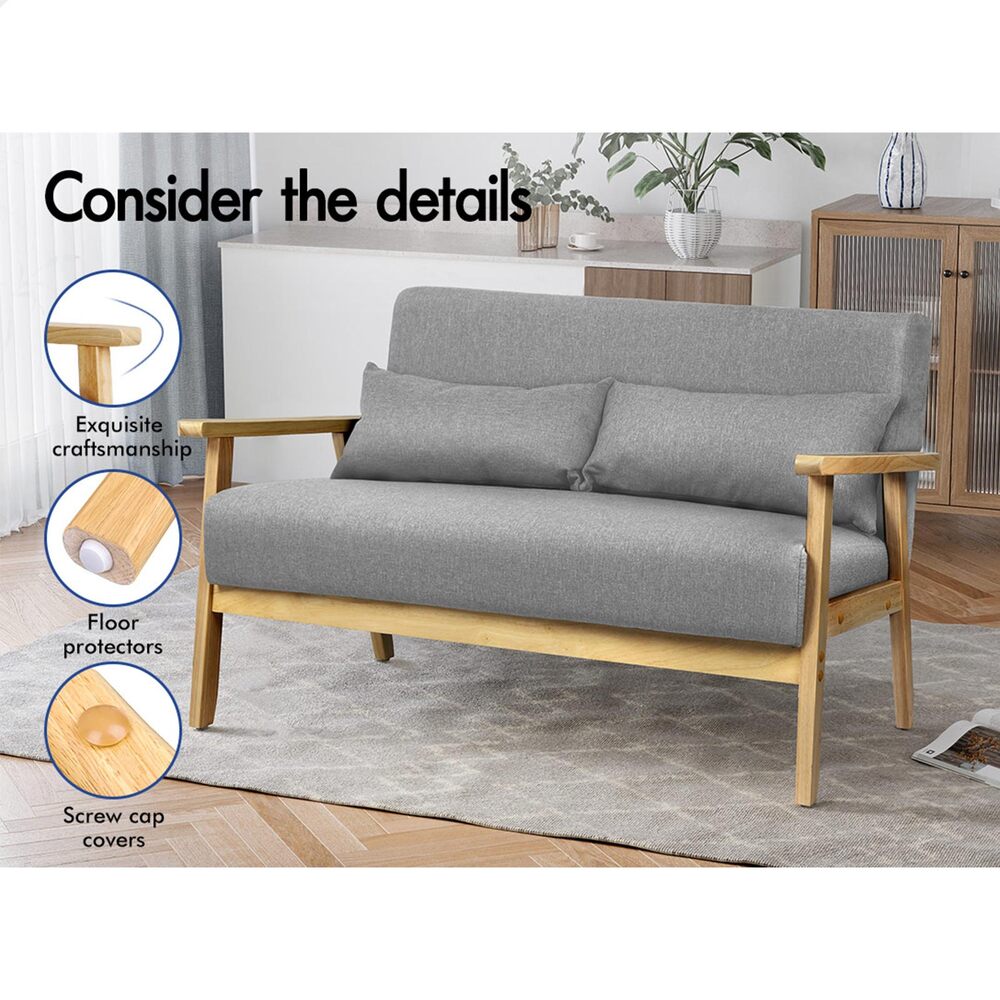 ALFORDSON Armchair Lounge Chair 1/2 Seater Sofa Accent Chair Fabric Loveseat - Picture 46 of 84