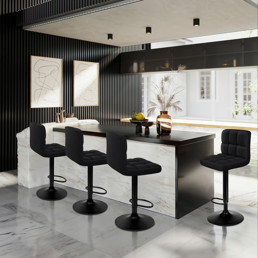 ALFORDSON Bar Stools Kitchen Swivel Dining Chairs Gas Lift Leather/Fabric - Picture 439 of 1,456