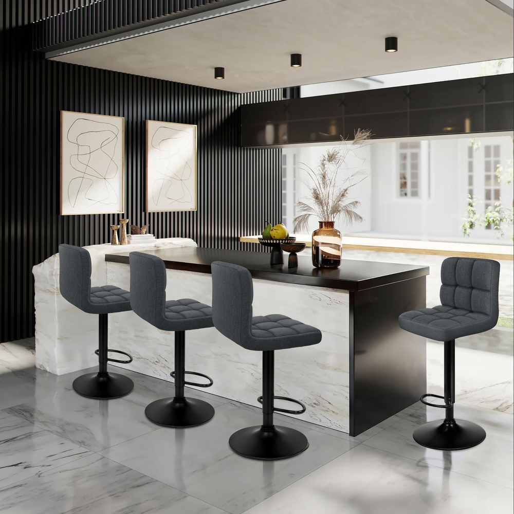 ALFORDSON Bar Stools Kitchen Swivel Dining Chairs Gas Lift Leather/Fabric - Picture 459 of 1,456