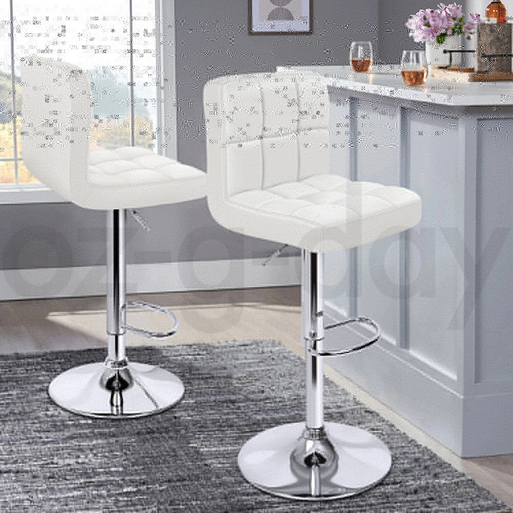 ALFORDSON Bar Stools Kitchen Swivel Dining Chairs Gas Lift Leather/Fabric - Picture 469 of 1,456