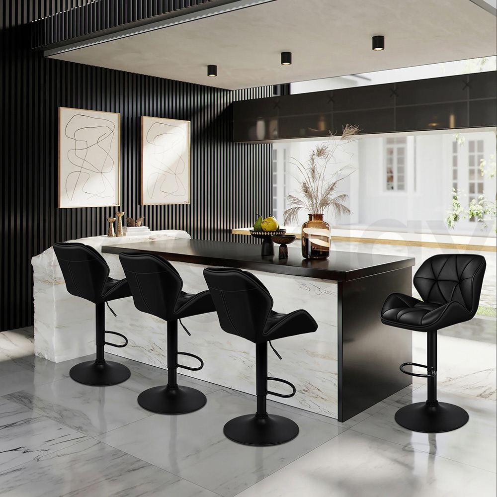 ALFORDSON Bar Stools Kitchen Swivel Dining Chairs Gas Lift Leather/Fabric - Picture 595 of 1,456