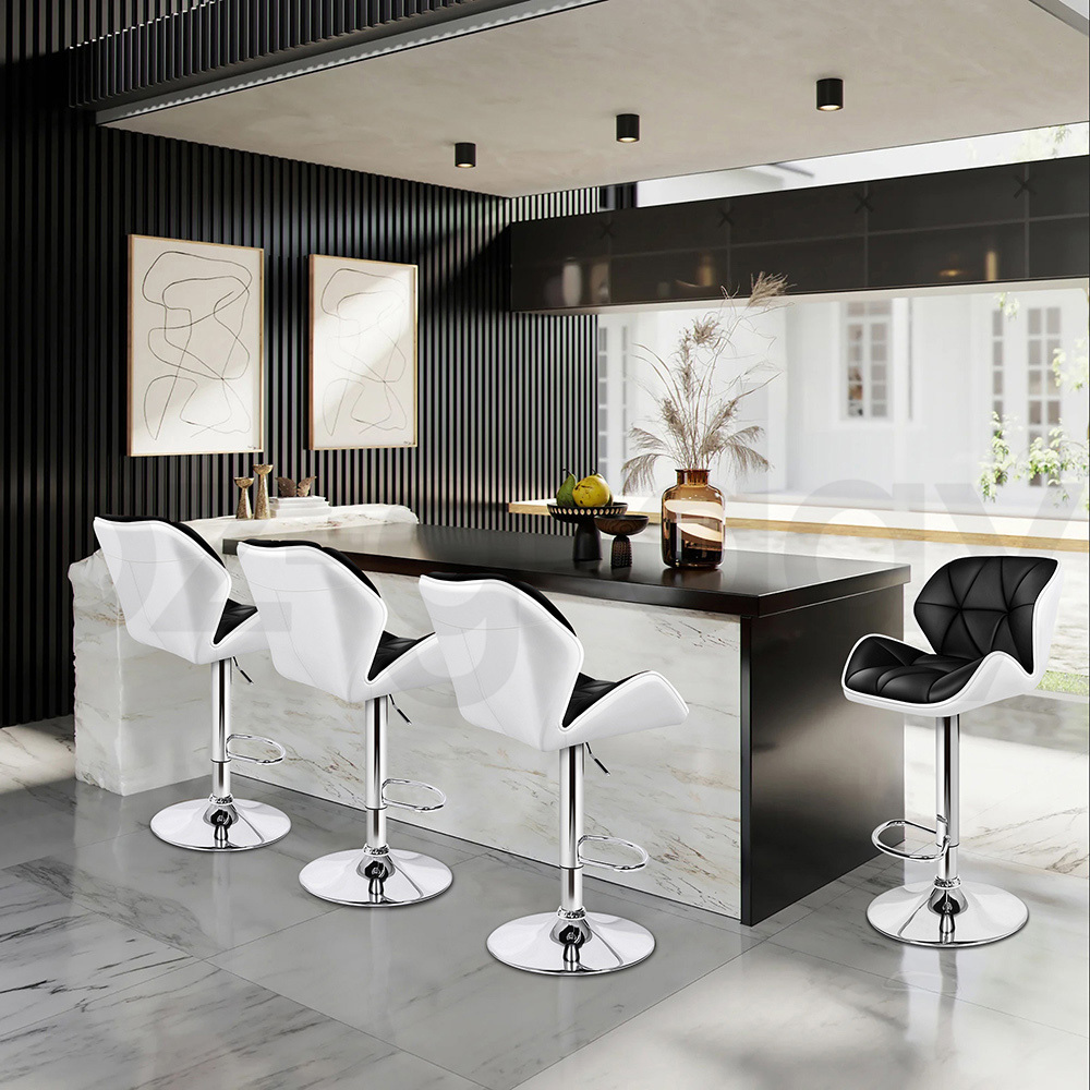 ALFORDSON Bar Stools Kitchen Swivel Dining Chairs Gas Lift Leather/Fabric - Picture 635 of 1,456